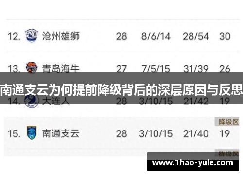 南通支云为何提前降级背后的深层原因与反思