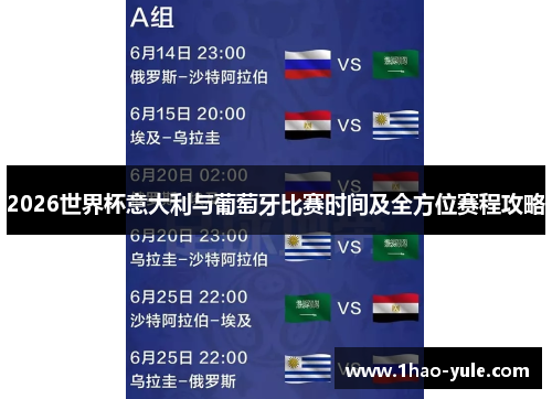 2026世界杯意大利与葡萄牙比赛时间及全方位赛程攻略
